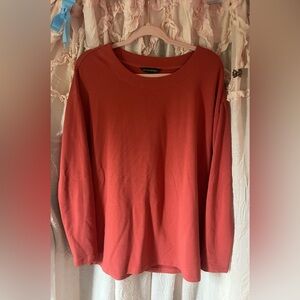 Banana Republic Brick-Red Crewneck Long Sleeve Top